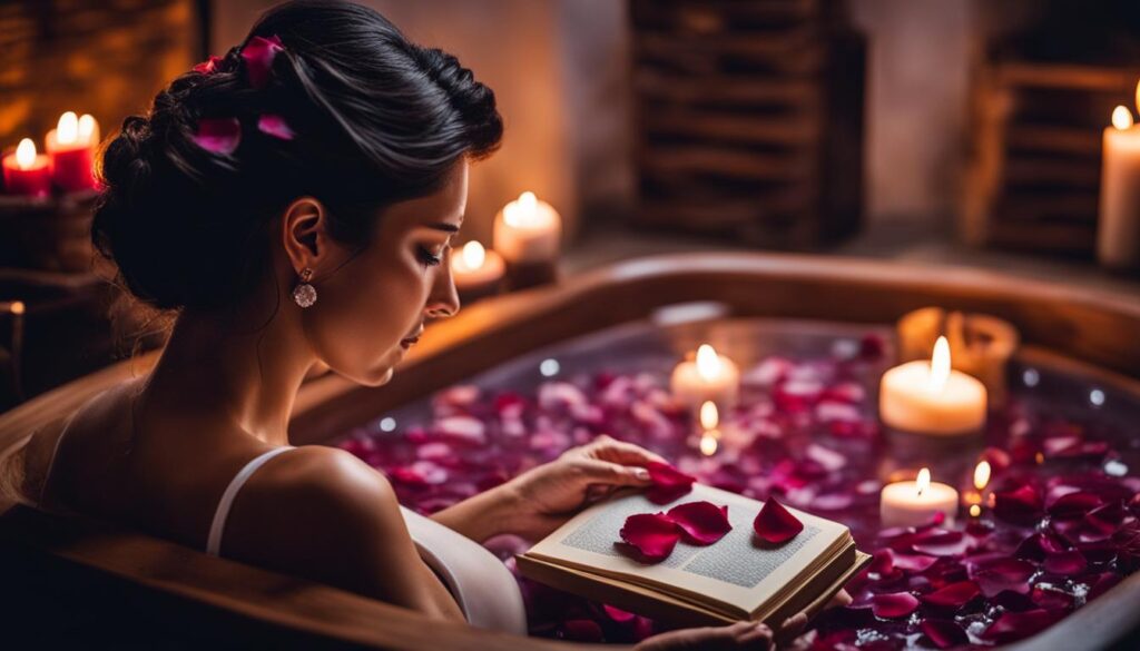 banho com óleos essenciais