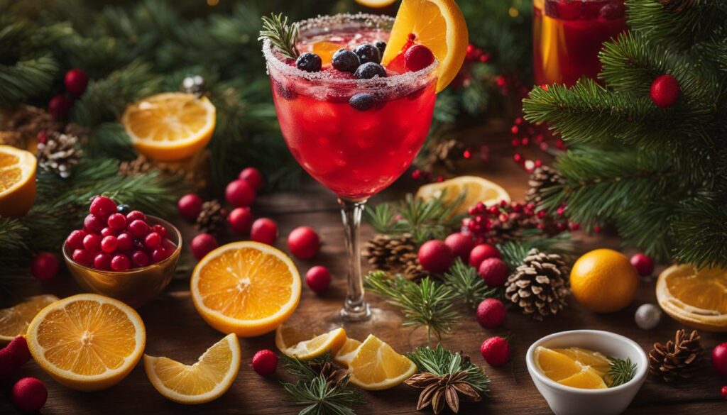 bebidas refrescantes de natal com óleos essenciais