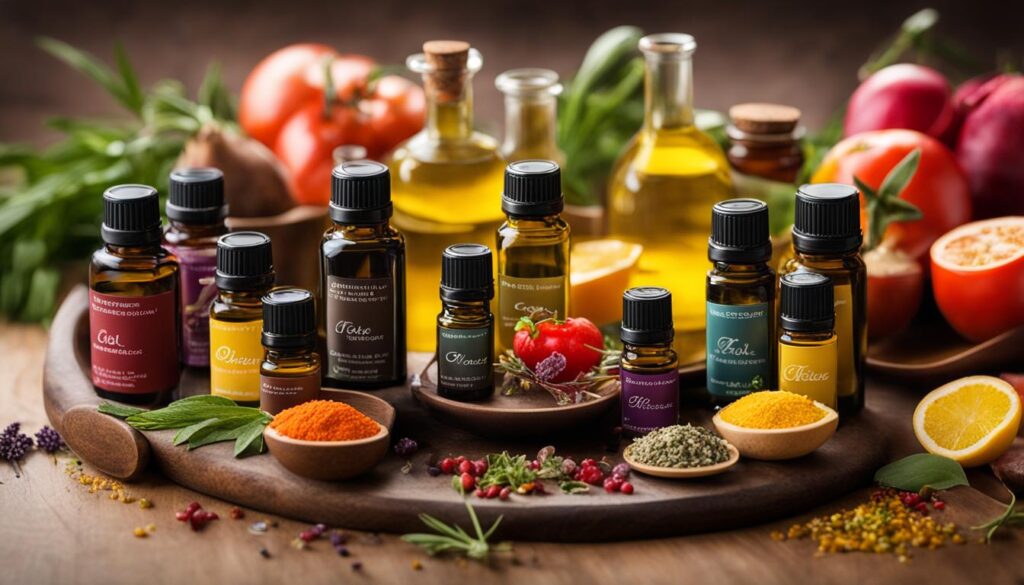 óleos essenciais de grau alimentício