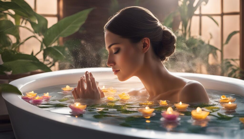 usar óleos essenciais no banho